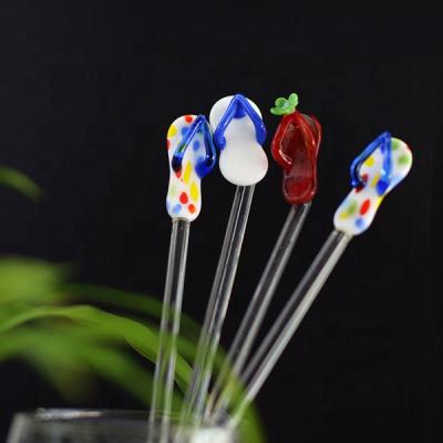 China Sustainable Glass Drink Stirrers , Custom Glass Cocktail Drink Stirrer Sticks Cocktail Sticks for sale