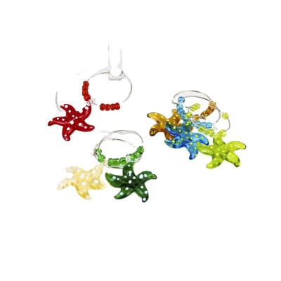 China Six Piece Workable Sets Mixed Murano Drinking Glass Wine Charms for sale