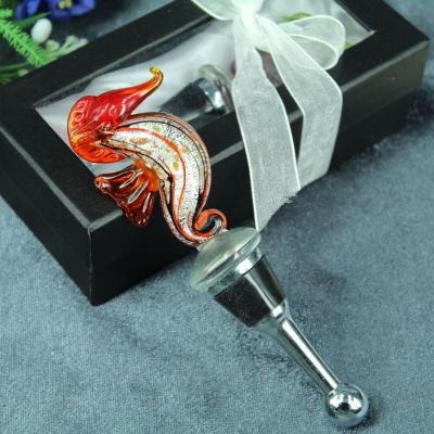 China Viable Wedding Gifts Favor Seahorse Wine Bottle Stopper for sale