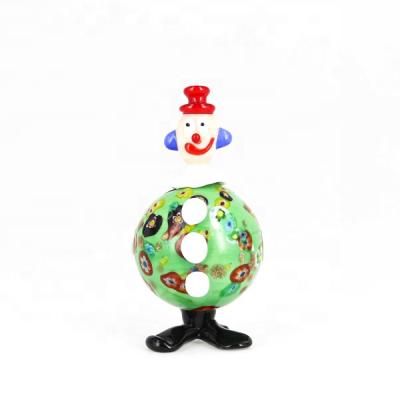 China Unique Handmade Swollen Christmas Clown Glass Figurines for sale