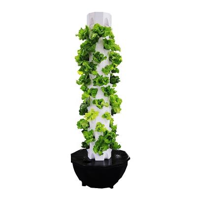 China Fruits Plant Flowers 2023 Supplement LED Light Vertical Growing Hydroponic Vertical Garden Greenhouse Tower System New for sale