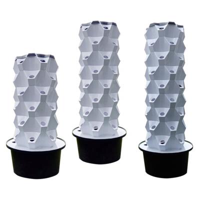 China Vegetable Fruits Flowers 80 Holes Agriculture Garden New Aeroponic Hydroponics Horticultural Grow Pipe Tower Commercial Vertical Growing System For Home for sale