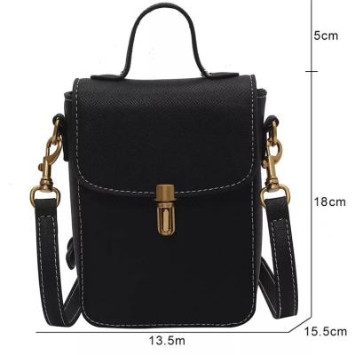 China High Protective Solid Color PU Leather Small Single Chain Cross - Body Bags For Women 2021 Summer Shoulder Body Bag Ladies Cross Handbags for sale