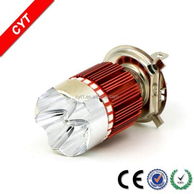 China Motorcycle Headlight High Power Angel Eyes DC 12V 12W CYT H4 LED Bulb Motorcycle Led Lights Auxiliary Warning Light for sale