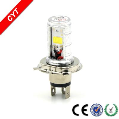 China New DC 12/80V CYT Aluminum Alloy COB 2led 10W H4 BA20D LED Lamp Motorcycle Front Light for sale