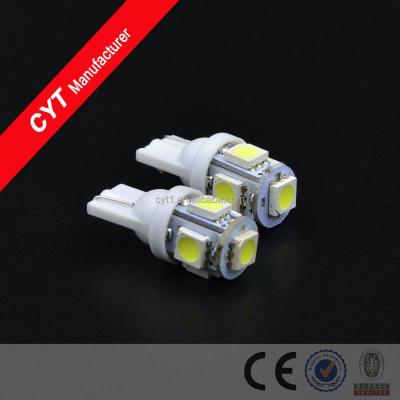 China 12V T10 5SMD 5050 LED Car White Lights Clearance Plastic Lights for sale