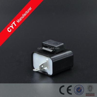 China CYT 12V 2 Pin Motorcycle Universal LED Plastic + Alloy Turn Signal Indicator Flasher Relay for sale