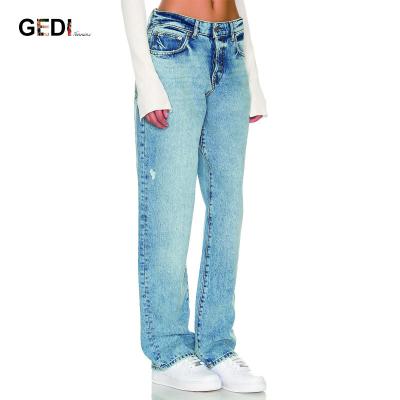 China Wholesale Breathable Loose Pant Denim Fabric Jeans Manufacturer For Girls for sale