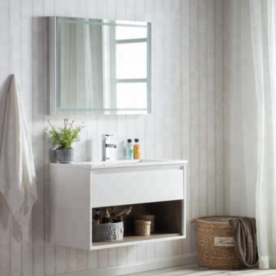 China Modern Gloss White Vanity Cabinet With Large Storage for sale