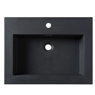 China Durable Black Resin Sink / Acrylic Black Bathroom Vanity Sink for sale