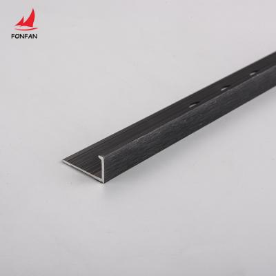 China Factory Sale Modern Flooring Accessories Profile 9.5 Mm L-Shaped Brushed Aluminum Tile Edge Trim for sale