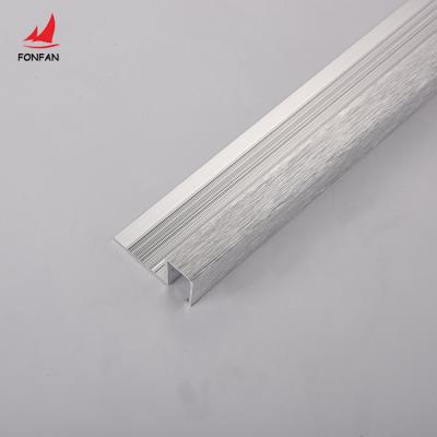 China Modern Aluminum Trim Corners Stairs Ceramic Brushed Tile Silver Edge Trim for sale