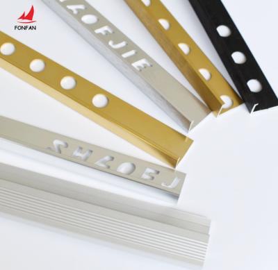 China Modern Straight Edge L Shape Ceramic Tile Floor Trim Tile Corner Edging Profile Metal Strips for sale