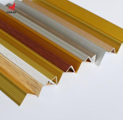 China Modern Customized Stair Nosing Edge L Shape Aluminum Floor Ledge Strip Tile Corners Decorative Rim for sale