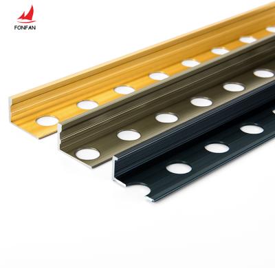 China Modern Aluminum Trim L Shape L Shape Ledge Metal Floor Trim Strips Ceramic Corner Floor Tile Accessories for sale