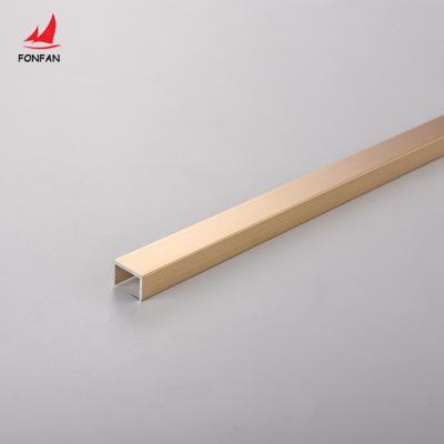 China Modern Metal U Shape Decoration Wall Corner Edge Aluminum Ceramic Tile Trim for sale