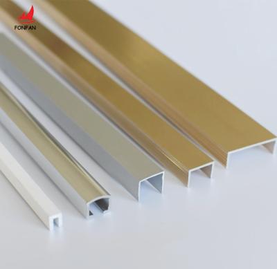 China Modern Aluminum U Shaped Transition Strips Wall Decoration Floor Trim Floor Accessories for sale