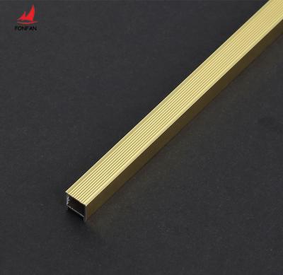 China Modern Narrow Type Decorative Trim Ceramic Aluminum Wall Tile Metal Transition Gold Profile Tile Supplier Trim Strip for sale