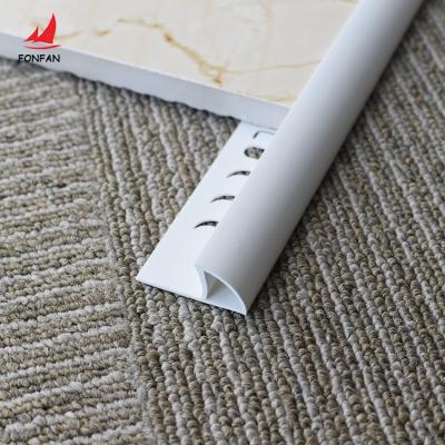 China Round Edge Trim Factory Modern Wholesale White Plastic PVC Ceramic Tile Edge Corner Trim Supplier for sale