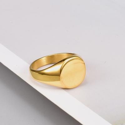 China FASHIONABLE French Designer Index Finger Ring 18k Gold Plated Minimalist Titanium Steel Ring 316L Jewelry for sale