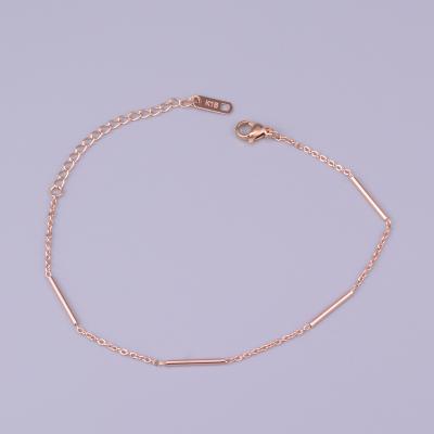 China Fashion Romantic Titanium Rose Gold Plated Jewelry Personality Short Design Bracelet Steel Wholesale for sale