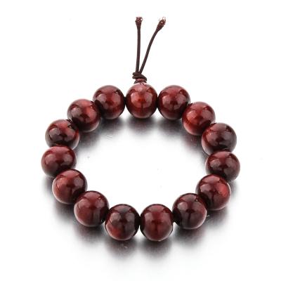 China new wooden arrive buddhist beads bracelet big tibetan mala beads, wooden prayer bracelet buddha bead bracelet for sale