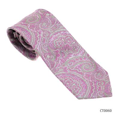 China Best Chinese Made Silk Tie Classic Paisley Jacquard Silk Men Floral Overlay Shape Handsome Looking Tuxedo Tie Tie For Wedding Party for sale