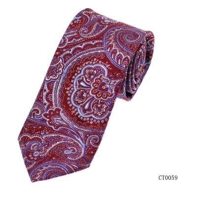 China Best Chinese Made Newcomer 100% Silk Tie Best Chinese Silk Jacquard Finely Crafted Fancy Paisley Creative Regular Men's Large Tie Tie Hand Made for sale