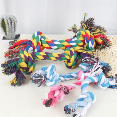 China Wholesale Durable Cotton Chew Dog Cat Puppy Cotton Rope Pet Toy Strong Teeth Cleaning Train for sale