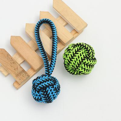 China New Stocked Rubber Material Dog Cotton Rope Chew Dog Toys For Chewing for sale