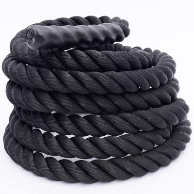 China 1.5 Diameter 30 40 50 Length Workout 100% Poly Dacron Heavy Battle Rope With Protective Sleeve EL-BR1010 for sale