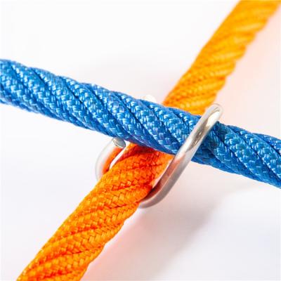 China Polyester & high quality stainless steel wire polysteel pp nylon combination rope for kids playground and corss plastic connectors for sale