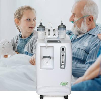 China Homecare Hospital Promotional Oxygen Concentrator 93% Medical Grade Portable 10l Flow Dual 5 Liter Oxygen Concentrator For 2 for sale