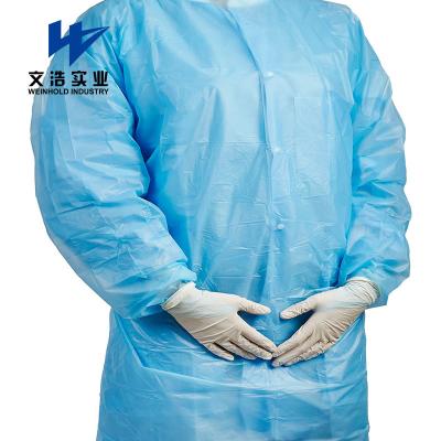 China Unique CPE Working Coat With Long Sleeve Lightweight Environmental Protection And Recyclable for sale