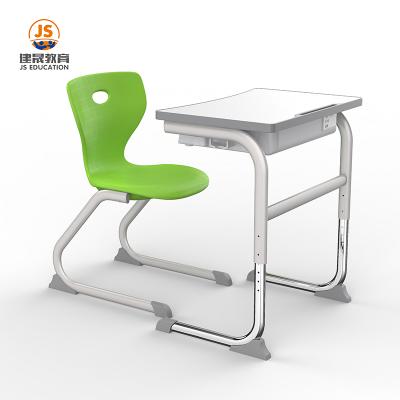 China Supplier High Quality Modern Height Adjustable School Furniture Simple Plating Student Desk And Chair for sale