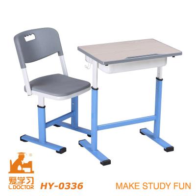 China Modern Modern High School Classroom Desk And Chair With Adjustable Height for sale