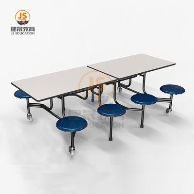 China College MDF Cafeteria Mobile Canteen Collapsible Collapsible Student Dining Table for sale