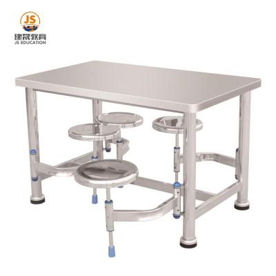 China Adjustable Height School Canteen Dining Table Restaurant Table and Chair Set for sale