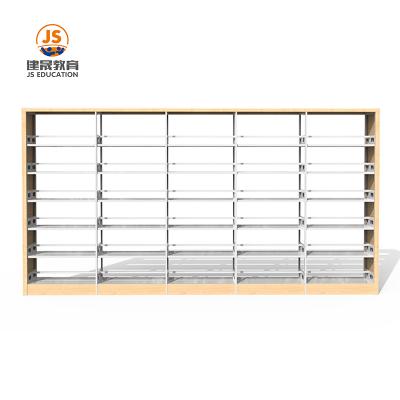 China PANEL JS School Library Furniture Double Book Shelves With Factory Price for sale