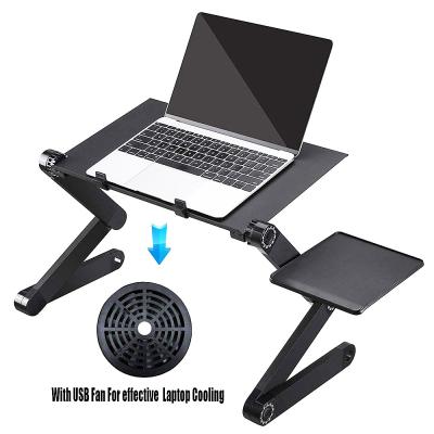 China Foldable Adjustable Laptop Bed Table, Portable Laptop Workstation Notebook Stand Reading Ergonomic Lap Standing Desk Stand for sale