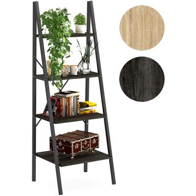 China Sustainable 4-Tier Ladder Shelf, Multifunctional Metal Shelf Plant Flower Rack Storage Rack Shelves Bookcase For Accent Furniture for sale