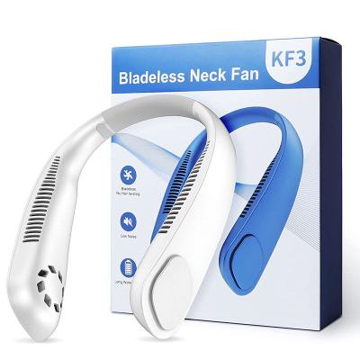 China 9000mAh Hands Free Portable Rechargeable Hands Free USB Rechargeable Sports Air Cooling Neck Bladeless Fan for sale