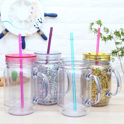 China Customized Color As/ps 550ml Mason Auto Plastic Travel Mug Moq 3000pcs 15.8/7.5/13.5cm for sale