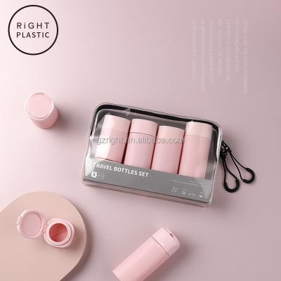 China Colorful Plastic PET Carry Travel Cosmetic Bottle Empty Easy BEAUTY PACKAGING Kit for sale