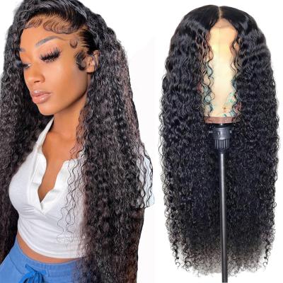 China Cheap Deep Wave 5x5 Lace Closure Wigs Human Virgin Hair Cuticle Aligned Wholesale Hd Curly Wig Full Lace Front Wig For Black Women for sale