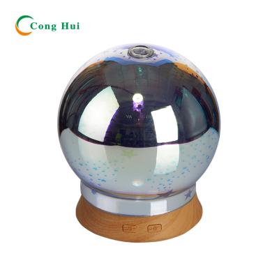 China 3D Essential Oil Aromatherapy Diffuser 3D Glass Bottles Cool Mist Glass Firework Diffuser Ultrasonic Aroma Diffuser Humidifiers for sale