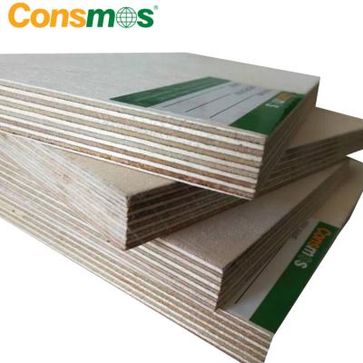 China Exterior consmos brand full plywood 4mm -24mm, high grade birch wood full birch plywood for sale