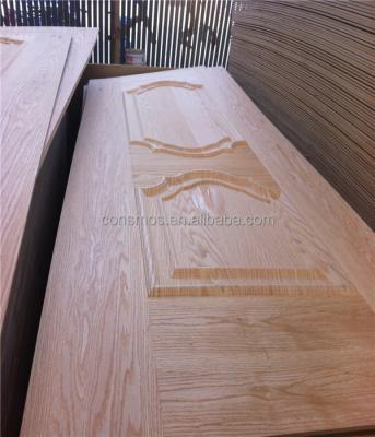 China MDF/HDF folding molded skin, natural wood veneered molded door skin/plywood door door skin for sale