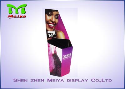 China Eye-catching color custom cardboard dump bin display for lipstick for sale