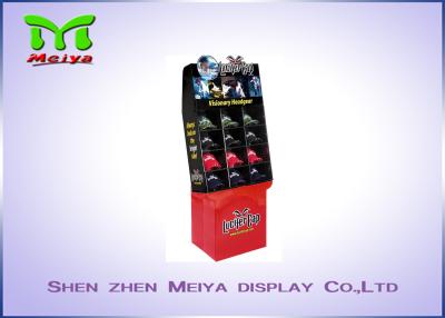 China Logo printing custom cardboard displays shelves for sun cap or snacks for sale